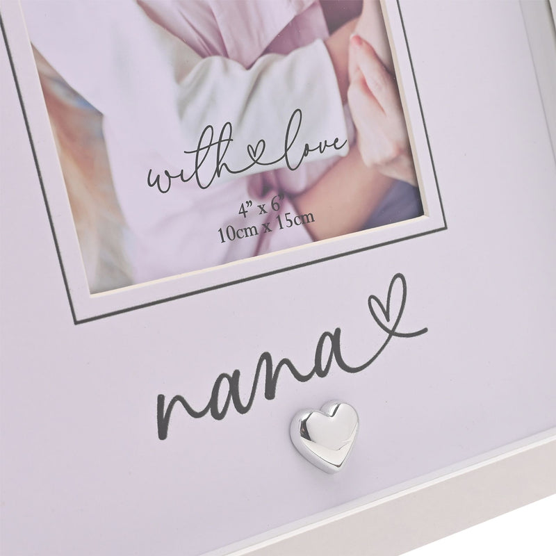 With Love 'Nana' Heartlines White Photo Frame - 4" x 6"