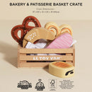 Wooden Bakery & Patisserie Market Crate – 7 Piece Pretend Play Food Set by Le Toy Van