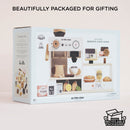 Wooden Barista Café Shop with Coffee Machine & Bakery Treats – 18 Piece Pretend Play Café Set by Le Toy Van