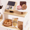 Wooden Barista Café Shop with Coffee Machine & Bakery Treats – 18 Piece Pretend Play Café Set by Le Toy Van