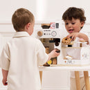 Wooden Barista Café Shop with Coffee Machine & Bakery Treats – 18 Piece Pretend Play Café Set by Le Toy Van