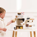 Wooden Barista Café Shop with Coffee Machine & Bakery Treats – 18 Piece Pretend Play Café Set by Le Toy Van