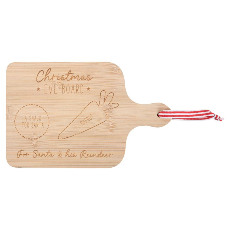 Wooden Christmas Eve Serving Board 'For Santa & His Reindeer'
