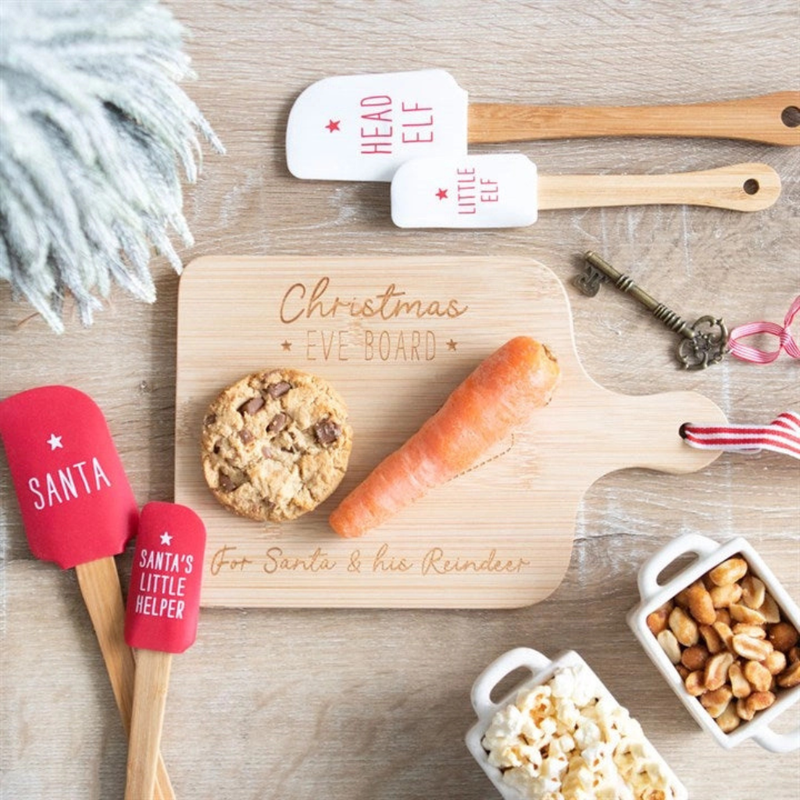 Wooden Christmas Eve Serving Board 'For Santa & His Reindeer'