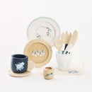 Wooden Cutlery & Dinner Set with Fabric Napkin – 10 Piece Pretend Play Dining Collection by Le Toy Van