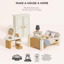 Wooden Dolls House Bedroom Furniture – Miniature Sleep & Dressing Set by Le Toy Van