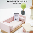 Wooden Dolls House Living Room Furniture – 19 Piece Miniature Set by Le Toy Van