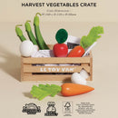 Wooden Harvest Vegetables Food Crate – 10 Piece Healthy Pretend Play Market Set by Le Toy Van