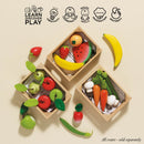 Wooden Harvest Vegetables Food Crate – 10 Piece Healthy Pretend Play Market Set by Le Toy Van