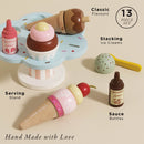 Wooden Ice Cream Stand with Toppings – Pretend Gelato Play Set by Le Toy Van