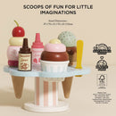 Wooden Ice Cream Stand with Toppings – Pretend Gelato Play Set by Le Toy Van