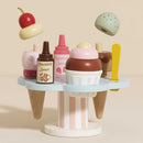 Wooden Ice Cream Stand with Toppings – Pretend Gelato Play Set by Le Toy Van