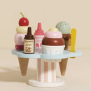 Wooden Ice Cream Stand with Toppings – Pretend Gelato Play Set by Le Toy Van