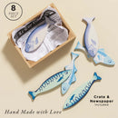 Wooden Market Fish Play Food Crate – 8 Piece Pretend Play Seafood Set by Le Toy Van