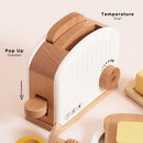 Wooden Pop-Up Toaster & Breakfast Set with Accessories – 12 Piece Pretend Play Kitchen Toy by Le Toy Van