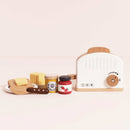 Wooden Pop-Up Toaster & Breakfast Set with Accessories – 12 Piece Pretend Play Kitchen Toy by Le Toy Van
