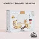 Wooden Pop-Up Toaster & Breakfast Set with Accessories – 12 Piece Pretend Play Kitchen Toy by Le Toy Van