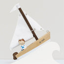 Wooden Sailing Boat with Captain – Nautical Play Vehicle by Le Toy Van