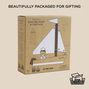 Wooden Sailing Boat with Captain – Nautical Play Vehicle by Le Toy Van