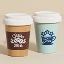 Wooden Tea & Coffee Reusable Cups Playset – 2 Piece Pretend Café Takeaway Set by Le Toy Van