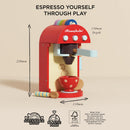Wooden Toy Coffee Machine with Coffee Pods & Cup – 9 Piece Pretend Play Café Set by Le Toy Van