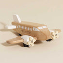 Wooden Toy Passenger Plane with Spinning Propellers – Vintage Airline Adventure Aircraft by Le Toy Van