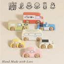 Wooden Vintage Toy Cars Collection – 7 Piece Retro Vehicle Set by Le Toy Van