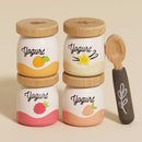 Wooden Yogurt Play Food Set with Spoon – 5 Piece Pretend Pantry Collection by Le Toy Van