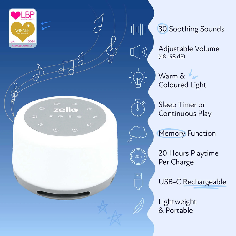 Zello Original White Noise Machine & Night Light