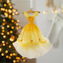 Disney Beauty and the Beast Belle Yellow Dress Ceramic Christmas Ornament