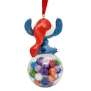 Disney Stitch on a Bauble Pom Pom Hanging Resin Christmas Decoration