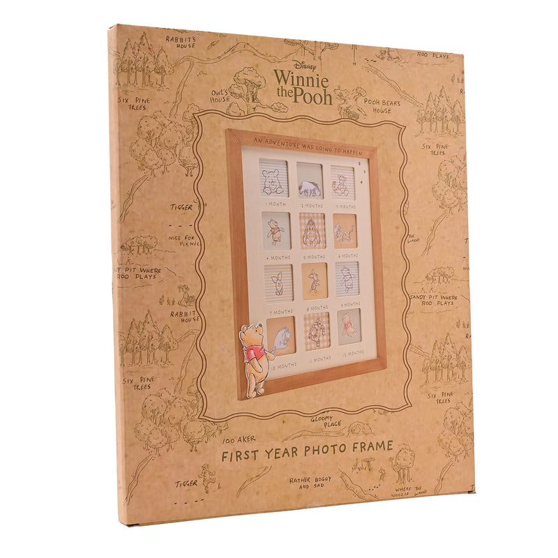 Disney Winnie The Pooh 'Adventure' First Year Large Wooden Photo Frame