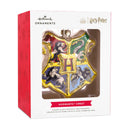 Harry Potter Hogwarts Crest Glass Christmas Ornament