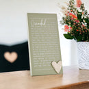PRE-ORDER 'Grandad' Sentimental Quote Grey Standing Plaque