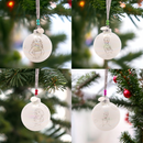 Disney 100 Set of 4 Princess Baubles - Snow White, Cinderella, Tiana and Moana