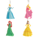DAMAGED PACKAGING Disney Princess Set of 4 Resin Hanging Decorations - Cinderella, Aurora, Ariel & Belle