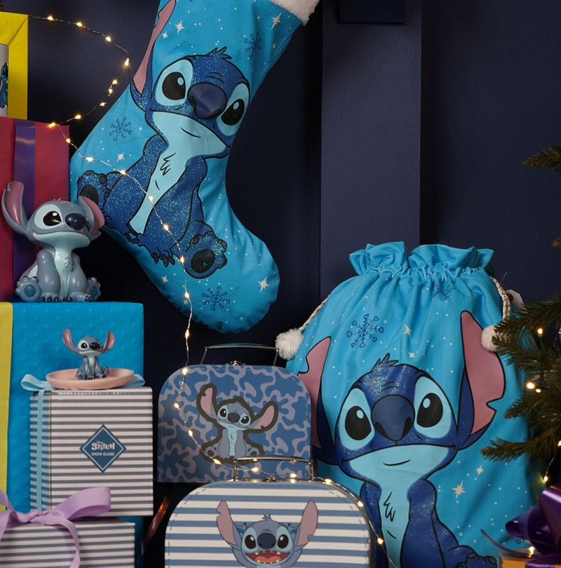 Disney Icon Stitch Blue Christmas 20" Stocking