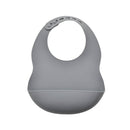 Bambino Grey Silicone Feeding Set With Bib, Bowl & Spoon