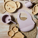 PRE-ORDER Bambino Pink Silicone Feeding Set With Bib, Bowl & Spoon