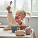 PRE-ORDER Bambino Pink Silicone Feeding Set With Bib, Bowl & Spoon