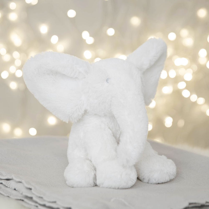 PRE-ORDER Bambino Plush White Medium Elephant Soft Toy - 18cm