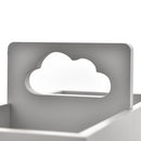 Bambino Wooden 'Baby's Bits & Bobs' Wooden Grey Caddy - 30cm