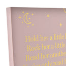 Bambino 'Little Girl' Pink Wooden Standing Plaque - 18 x 13cm