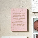 Bambino 'Little Girl' Pink Wooden Standing Plaque - 18 x 13cm