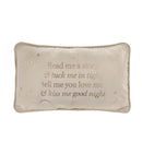Bambino 'Read Me A Story' Rectangle Velvet Cushion - 33cm