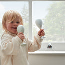 Bambino 'Twinkle Twinkle' Set of Wooden Maracas - White & Grey