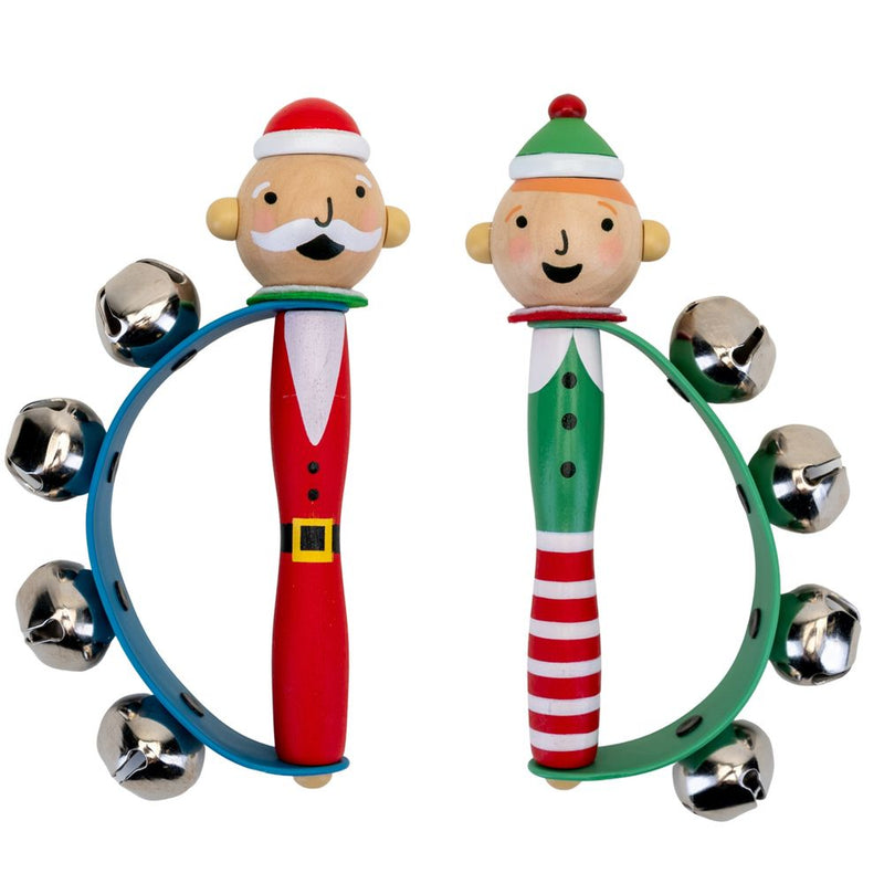 Christmas Santa Wooden Handbell