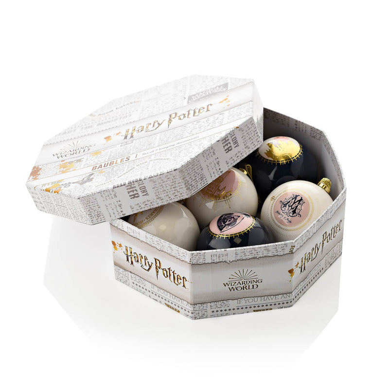 Harry Potter Triwizard Set of 7 Baubles in Luxury Box