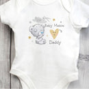 Personalised Tiny Tatty Teddy I Heart Baby Vest (0-3 Months)