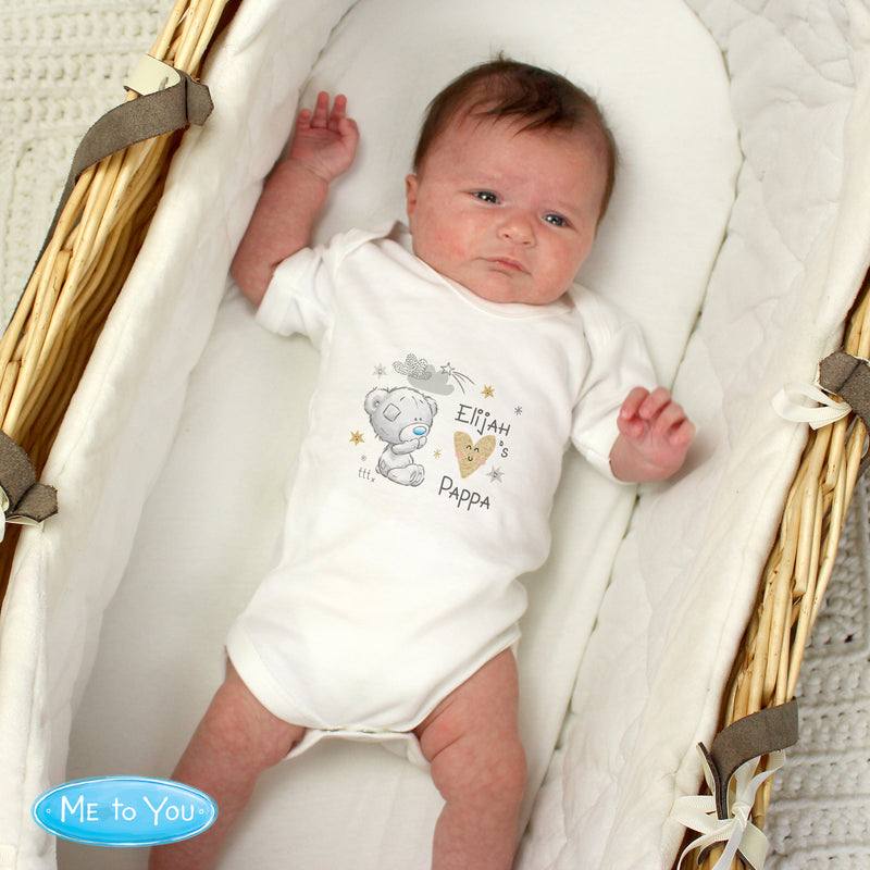 Personalised Tiny Tatty Teddy I Heart Baby Vest (0-3 Months)